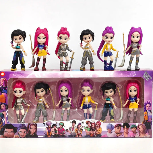 K-POP Korean Idol Anime Action Figures Set 6 Piece PVC Collectible Figures