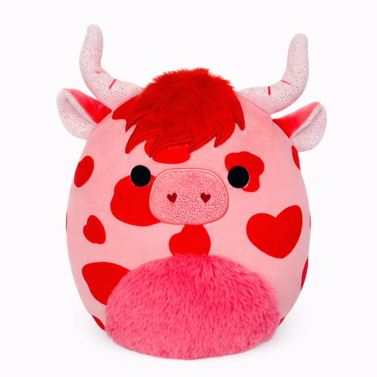 Squishmallows 12 Inch Laurie the Cow Valentine Plush Toy