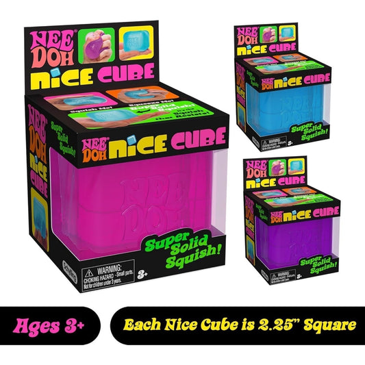 NeeDoh Nice Cube – Solid Squish – 2.25” Cube